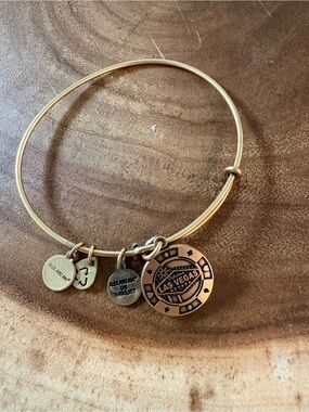 Alex and Ani Las Vegas Poker Chip Bangle Bracelet - Gold Tone